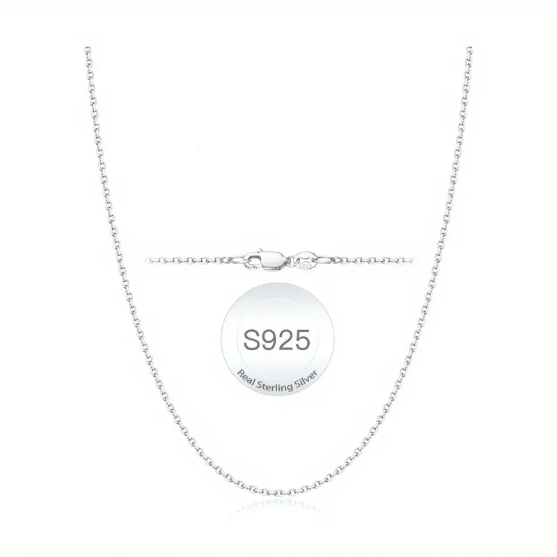 925 Sterling Silver Exquisite Women's Necklace | 1.1mm Twisted Chain | Hypoallergenic and Comfortable to Wear | Optional Length 16-24 Inches | Christmas/Birthday Gift for Her