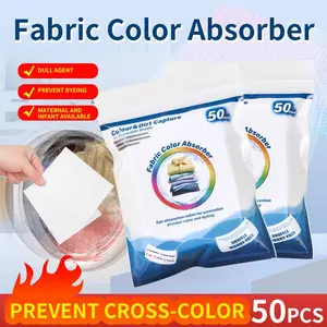 Color Catchers for Laundry, 50 Grabber Sheets Essential for Home Use - Maintains Original Color of Clothing, Suitable for Apartment, School, Travel