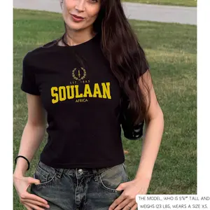 Soulaan Flag Baby Tee,  American Girl,  American Tee, Afro American Shirt