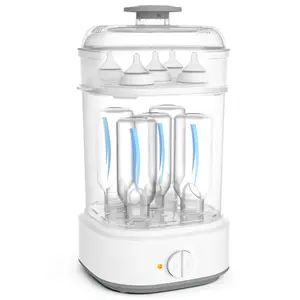 Bottle Sterilizer, Baby Bottle Steam Sterilizer, Electric Baby Bottle Sanitizer with Timer for Baby Bottles, Pacifiers, Pump Parts