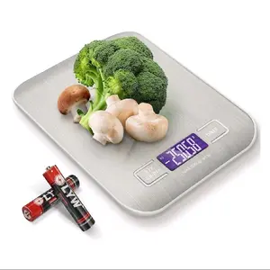 Food Kitchen Scale, Digital Grams and Ounces for Baking, Cooking, Keto and Meal Prep, LCD Display, Medium, 304 Stainless Steel