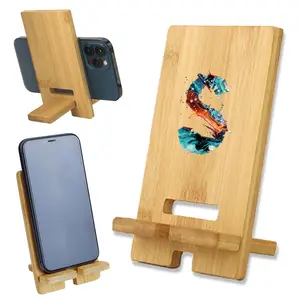 Handmade Wooden Phone Stand with Detachable Parts, Multifunctional Phone Stand, Adjustable Angle Holder for Home/Office, Natural Solid Wood Display Shelf for Small Decor & Tech Devices