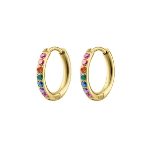 Rainbow Titanium Celestial Hoops