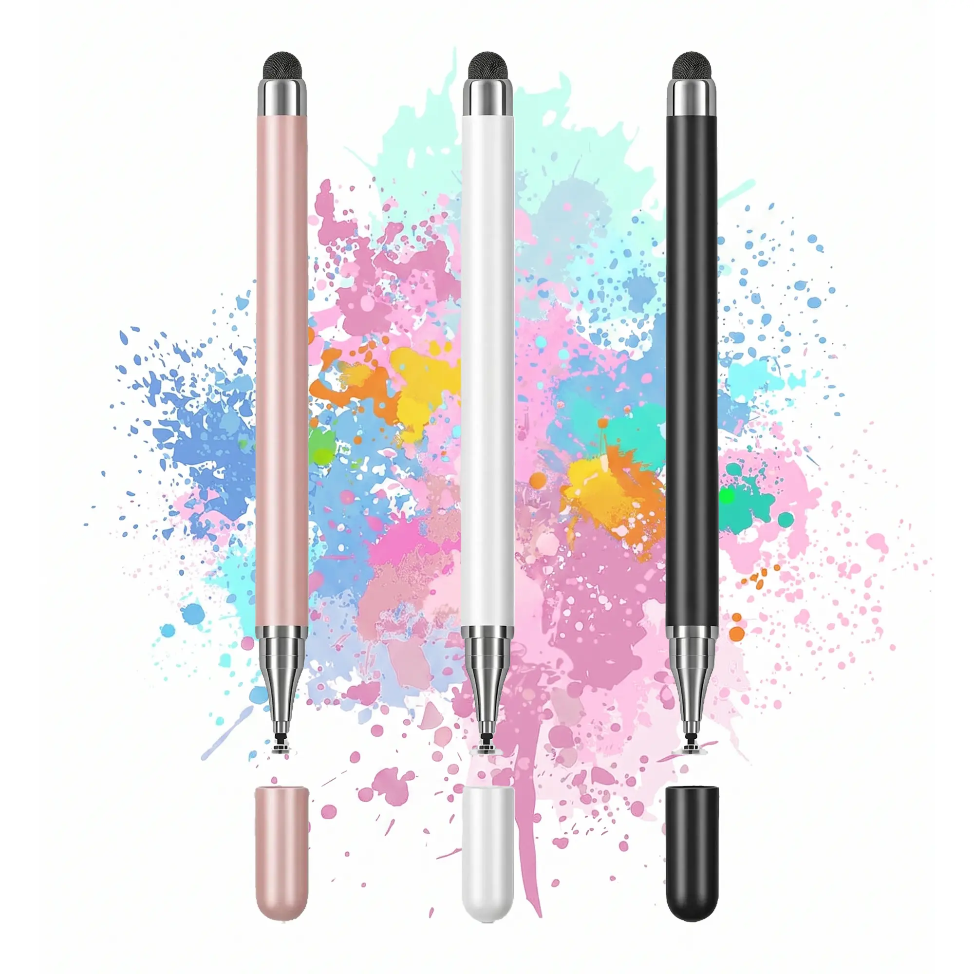 3 Pack Stylus Pen for Touch Screen, High Precision and Sensitivity, 2-in-1 Universal Stylus Pen Suitable for iPhone/iPad/Android Tablets, Compatible with Touch Screens