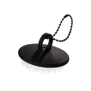 Jupiter Exfoliator Scalp Brush for Removing Dandruff & Build-Up - Detangling Scrubber for Wet or Dry Hair - Supports Circulation & Growth - Black