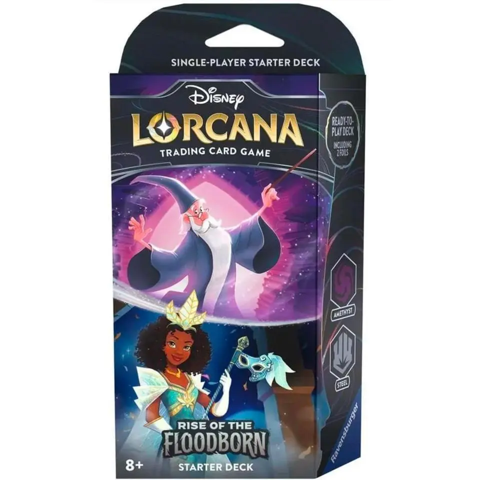 Disney Lorcana Rise of the Floodborn Starter Deck - includes 1 booster pack!
