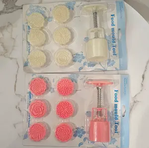 Handheld maamoul,Cookie & Mooncake Press Mold Set with Interchangeable Stamp Discs for Elegant Baked Goods
