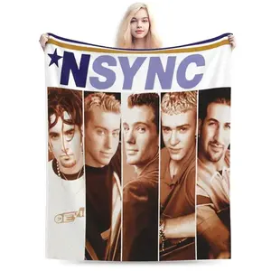 NSYNC Blanket Super Soft Lightweight Blanket Suitable for Sofa, Bed, Plush Flannel Microfiber Warm Blanket Suitable for All Seasons Suitable as a gift sizes 60*80,30*40 ,40*50 50*60