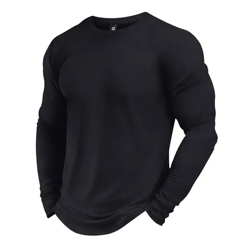 Men’s lightweight cotton-blend long-sleeve T-shirt for spring and autumn, stylish casual wear suitable for commuting, ideal for outdoor sports and vacations, an excellent gift for a boyfriend or husband, men’s street-style top, long-sleeve shirt.