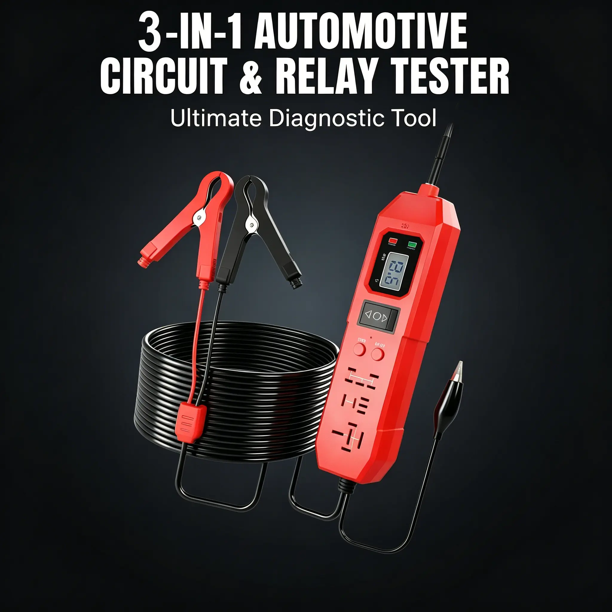 3 in 1 Power Circuit Probe Tester,3.5-36V DC Circuit Tester Automotive,Test Light,relay tester , Fuse & Voltage Tester,Automotive Short Circuit Breake Finder Electrical Tools summerwins,fathersdaygift