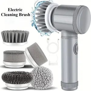 New Cordless Spin Scrubber Electric Rechargeable 5 in 1 Brush Heads for Bathroom Kitchen Tile Grout Shower Car Deep Clean GIOIO