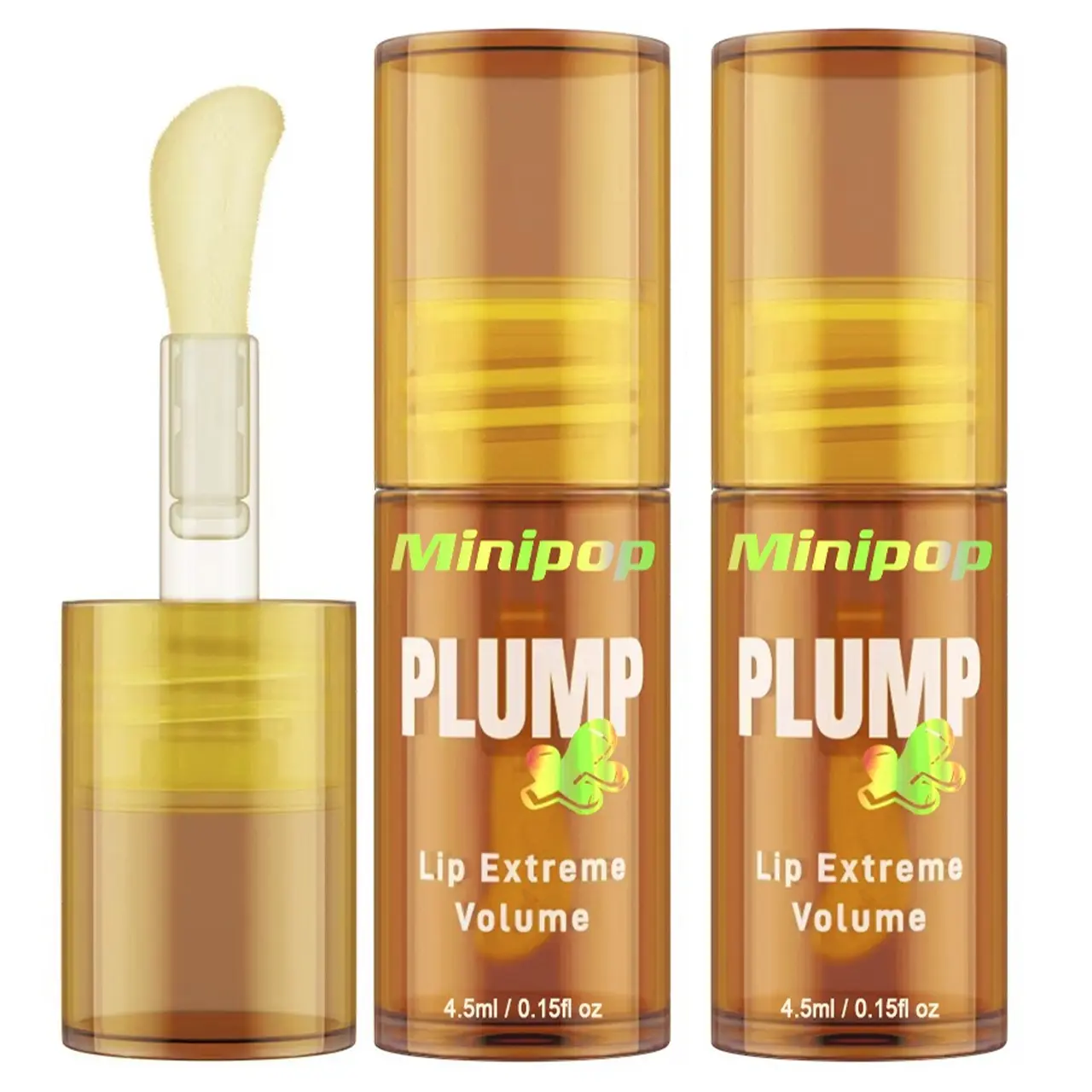1pc/2pcs Ginger & Peppermint Lip Plumping Oil Lip Volumizer | Plumps & Enhances Lips | Moisturizing & Hydrating Lip Care Scented Hydrating Lip Oils Lip Plumper