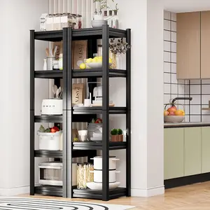 5-Tier Metal Garage Storage Rack Heavy-Duty Adjustable Storage Rack Industrial-Grade Shelving Ideal for Heavy Tools and Equipment Perfect for Garages, Basements, Corner Shelving, Storage Racks, and Small Space Organization