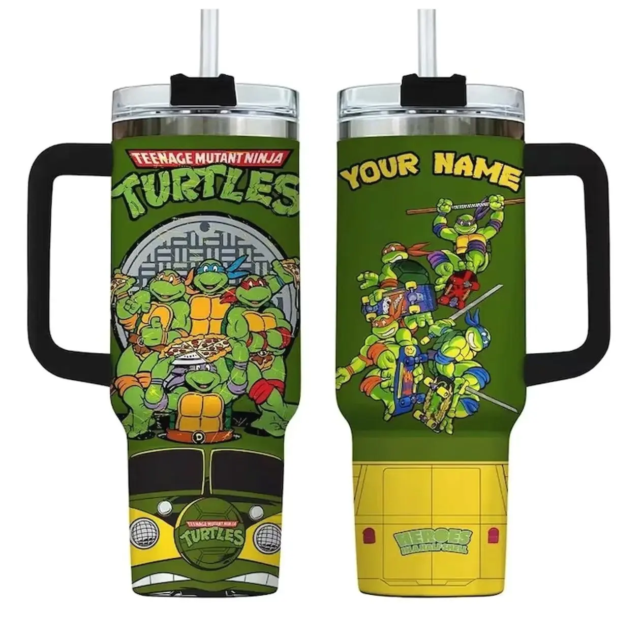 Clawed Hero Inspired 40oz Stainless Steel Handle Tumbler, Comic Superhero Travel Mug