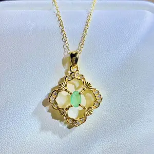 NATURAL EMERALD necklace