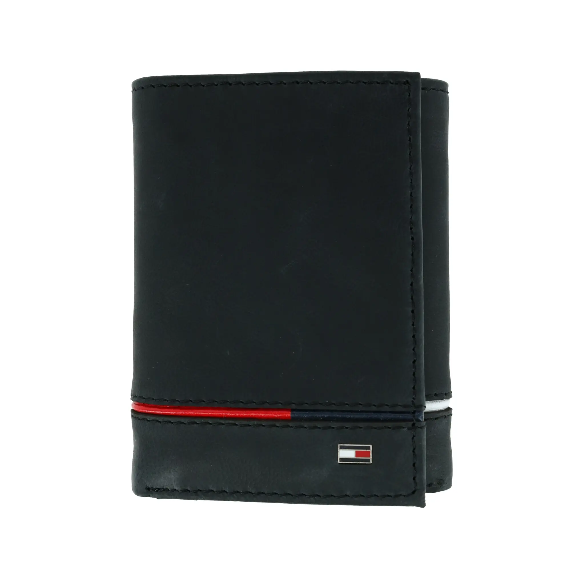 Tommy Hilfiger Men's Leather Leif RFID Trifold Wallet with Double ID, Trifold Wallets