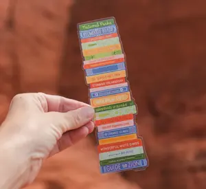 National Parks Book Stack Transparent Bookmark