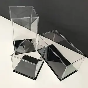 Detachable acrylic display cabinet, assembled vertical display box stand, transparent dustproof display box, model display box, figurine box, perfect for placing small statues, figurines, collectibles, Collectible Items Box, souvenirs, easy to assemble