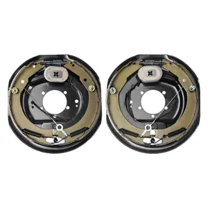 fathersdaygift  VEVOR Electric Trailer Brake Assembly, 12x 2, 1 Pair Self-Adjusting Electric Brakes Kit for 7000 lbs Axle, 5-Hole Mounting, Backing Plates for Braking System Part Replacement (1 Right+ 1 Left)