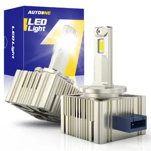 AUTOONE 2025 Upgraded LED Headlight Bulbs, Fits D1S D2S D3S D4S D5S, Xenon Replacement Haedlamps, 6000K Diamond White, Easy Installation