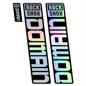 3-Pack RockShox Domain Mountain Bike Fork Stickers, Adhesive Stickers, Bike Decorative Stickers, DIY Hanging Decorations