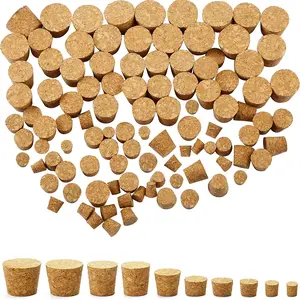 Jetec 100 Pack Assorted Cork Stoppers Wine Bottle Cork Stoppers Different Sizes Wooden Tapered Cork Plugs Replacement Variety Corks for Bottles Crafts Wine Bottle, 10 Sizes Resin Rockers