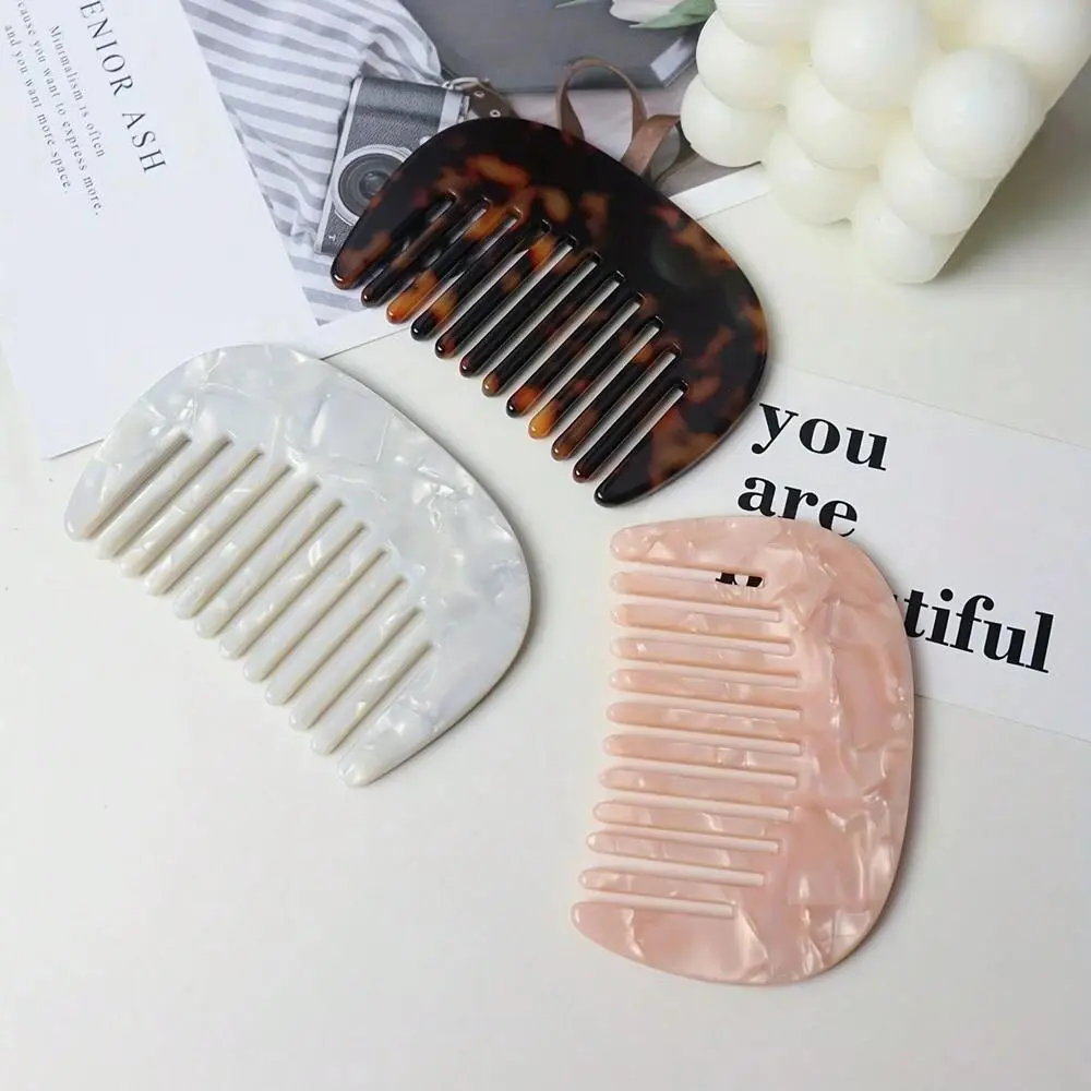 Minimalist Marble Texture Hair Comb, 1 Count Portable Hairdressing Comb, Mini Hair Styling Comb, Hair Care Grooming Comb for Daily Travel Outgoing Use, Combs For Hair Stylist, Hair Styling Tools, Minimalism