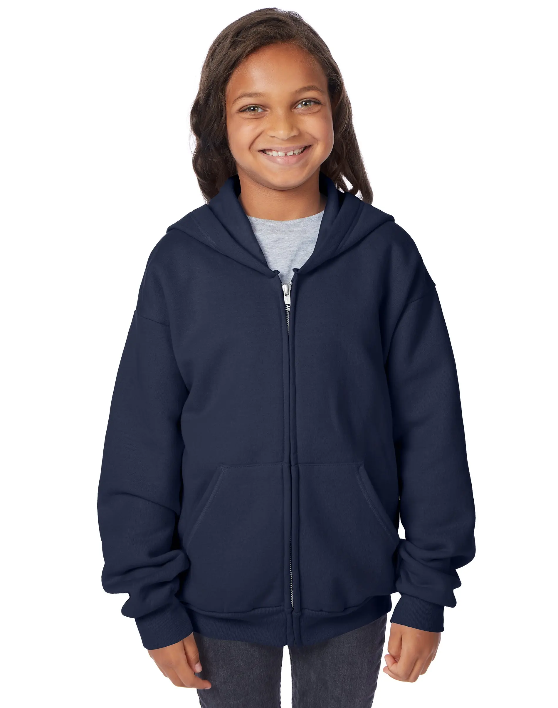 Hanes EcoSmart Kids' Full-Zip Hooded Jacket Hanes EcoSmart Kids' Full-Zip Hooded Jacket