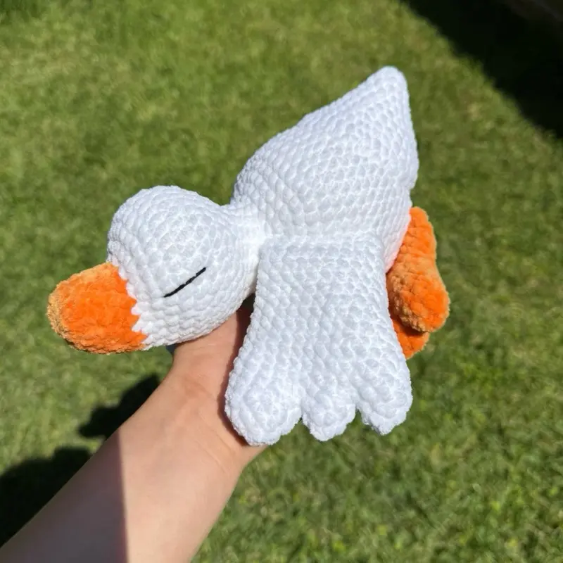 Handmade Crochet Sleepy Goose