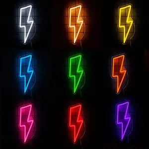 Neon Signs Lightning  Neon Light Sign for Wall Decor,  USB Powered Led Lightning Light Neon Sign for Bedroom, Kids Room, Birthday, Party, Wedding, Home, Kids Decorations, Atmosphere Lighting