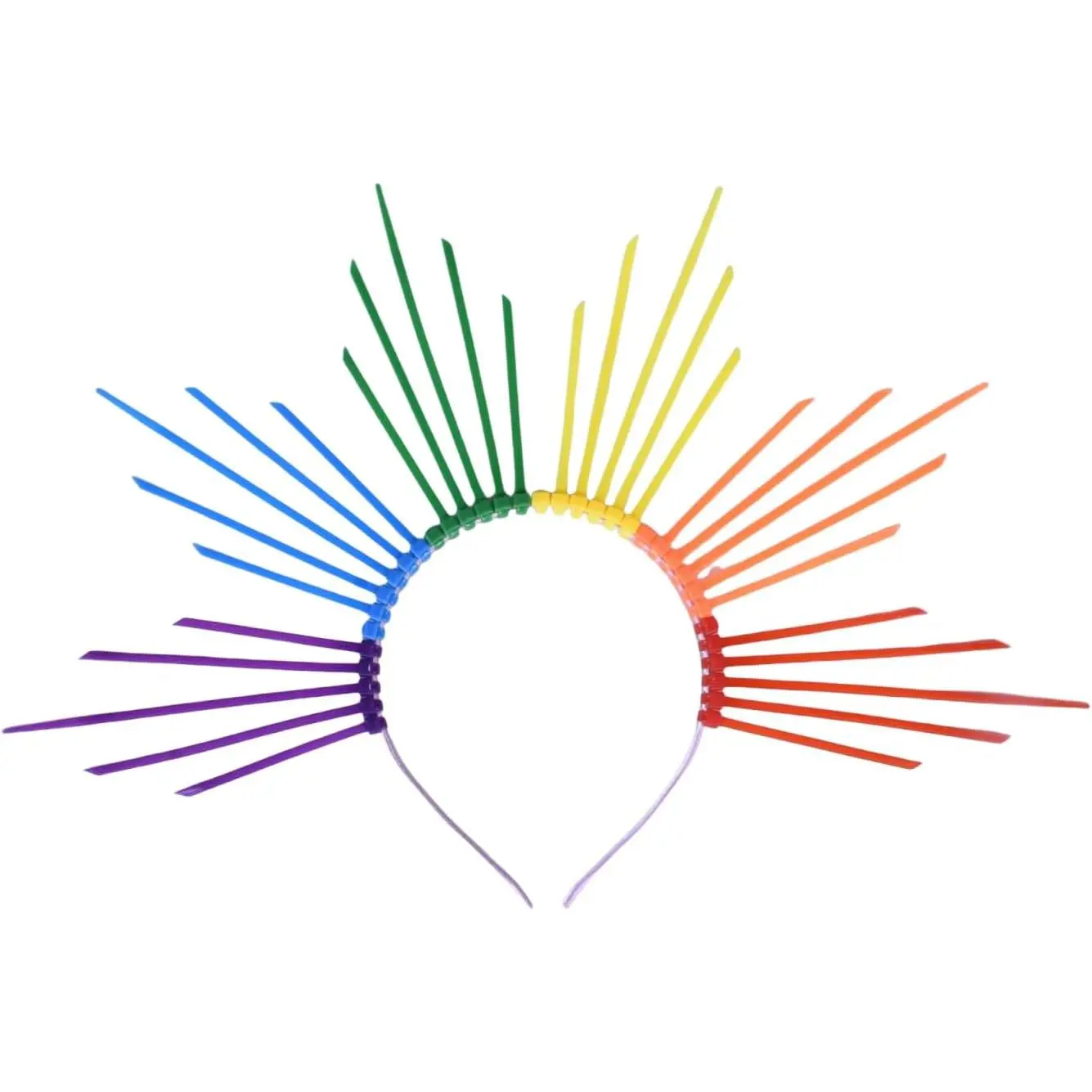 Rainbow Halo Crown Headband - Comfortable, Lightweight LGBTQ Pride Accessories for Women - Festive Party Decor for Pride Day, Halloween Cosplay