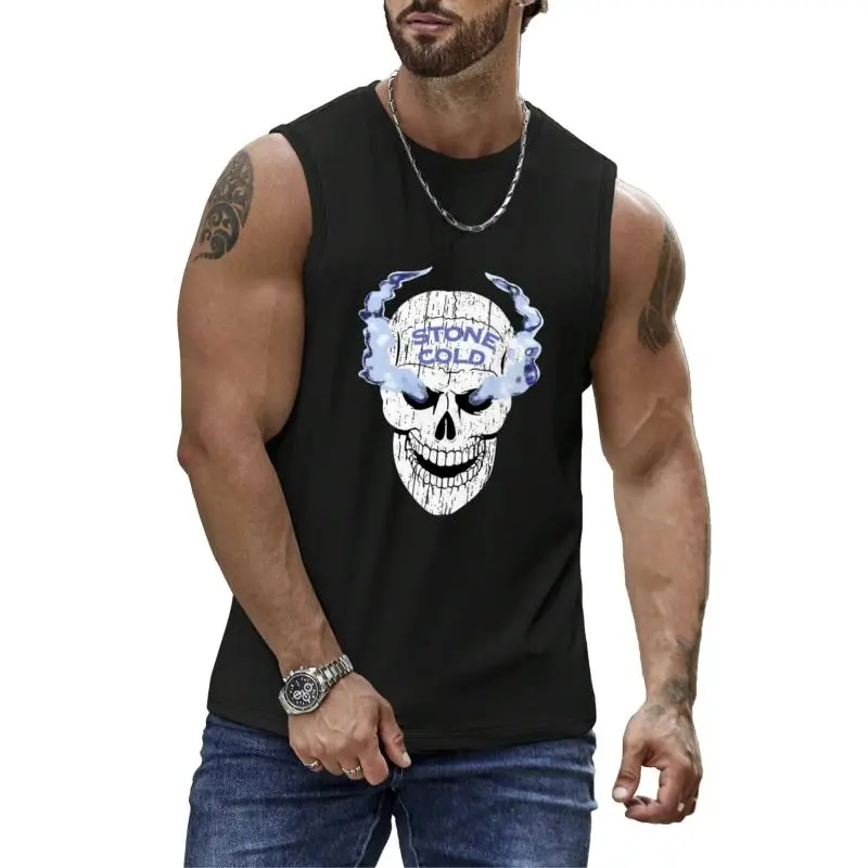 Men's Stone Cold Steve Austin Vintage Sleeveless Wrestling Tank Top - WWE Menswear Sports Vest, Ideal Gift