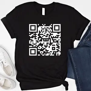 F..k You QR Code Shirt, Funny Saying Shirt, Sarcastic Gift for Friends, Gift for Coworker, Adult Humor Tees Collar