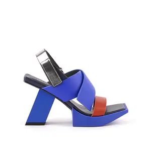 United Nude Construct Hi Sandal - Sculptural High Heel with Structured Strap Design for Secure Fit & Futuristic Edgy Style Perfect for Fashion Moments - Cosmetic, Makeup