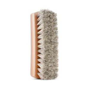 RESHOEVN8R Horsehair Suede Shoe Brush - Natural Color, Soft Grip Design for Versatile Use in Footwear and Bedroom Comfort