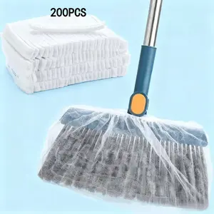 200 Disposable Broom Covers, Electrostatic Hair and Dust Adsorption, Non-Polyester, No Wash, Time-Saving Cleaning, for Cars, Electronics, Walls