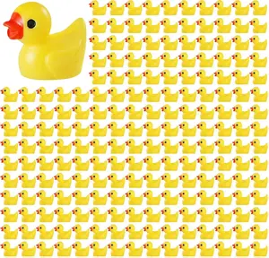 120 Pieces Mini Resin Ducks Tiny Duck for Garden Micro Landscape Ornament Dollhouse Prank Christmas Falloween Birthday Party Favors DIY Decoration Craft