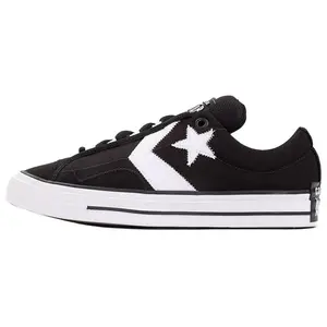 Converse Star Player 76 Low-Top Canvas Sneakers for Men and Women in Black