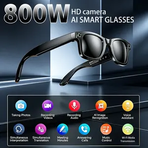 Ai Smart Glasses W610, Multifunctional Smart Glasses, Wearable Tech Glasses, Camera, Voice Video, Bluetooth-compatible Call, Music Player, Portable Earphone, Sun Glasses, Ai Object Recognition, Translation