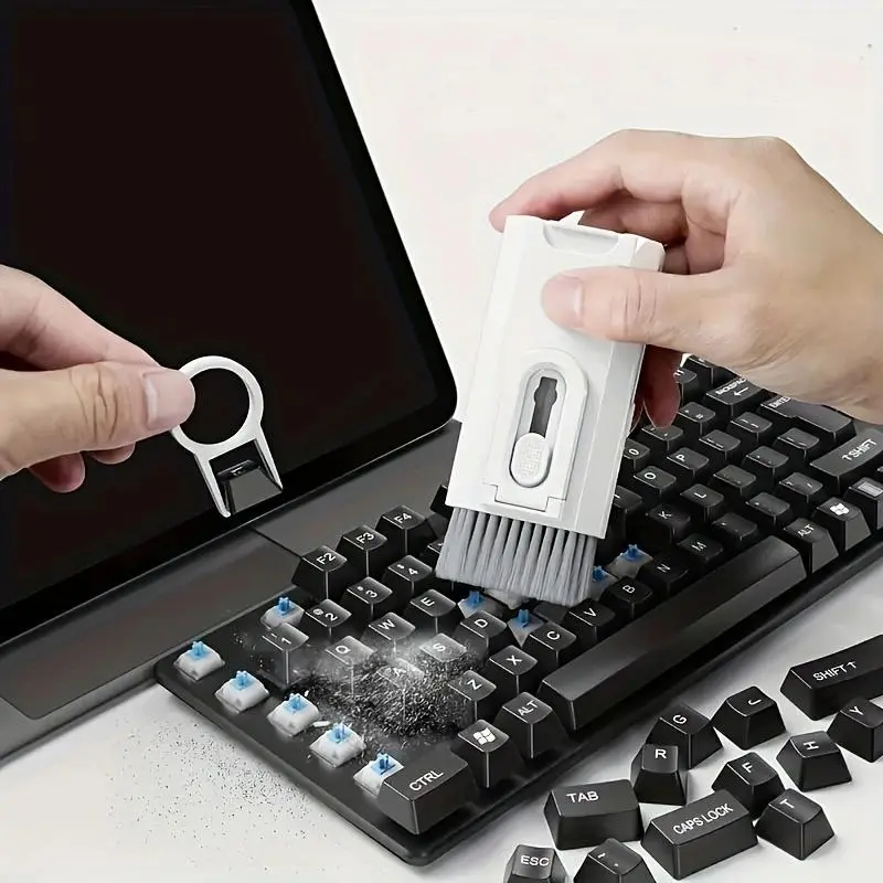 8-in-1 Multifunctional Cleaning Kit, Keyboard Cleaning Brush, Laptop Cleaner & Earphone Cleaning Pen, Tablet & Mobile Phone Cleaning Tools, Durable Phone Accessories