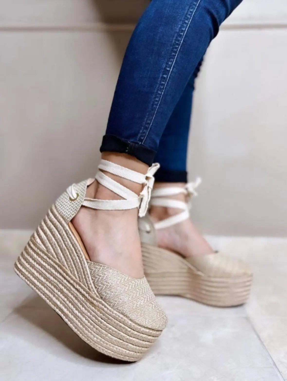 Colombian Espadrille Wedge Sandals for Women, Handwoven Straw High Heels, Comfortable Lightweight Resort Wear, Comfortable Heels, Wedge Heel