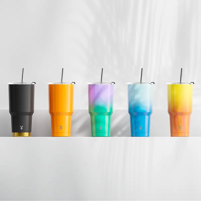 Meoky Double Wall Stainless Steel Iced Coffee Sleeves Reusable Car Cups, One Size Fits All Coffee Sleeves from Starbucks, Dunkin Donuts, McDonalds, One Fits Daily Drinking and Leak Proof#TikTokShopSummerSale