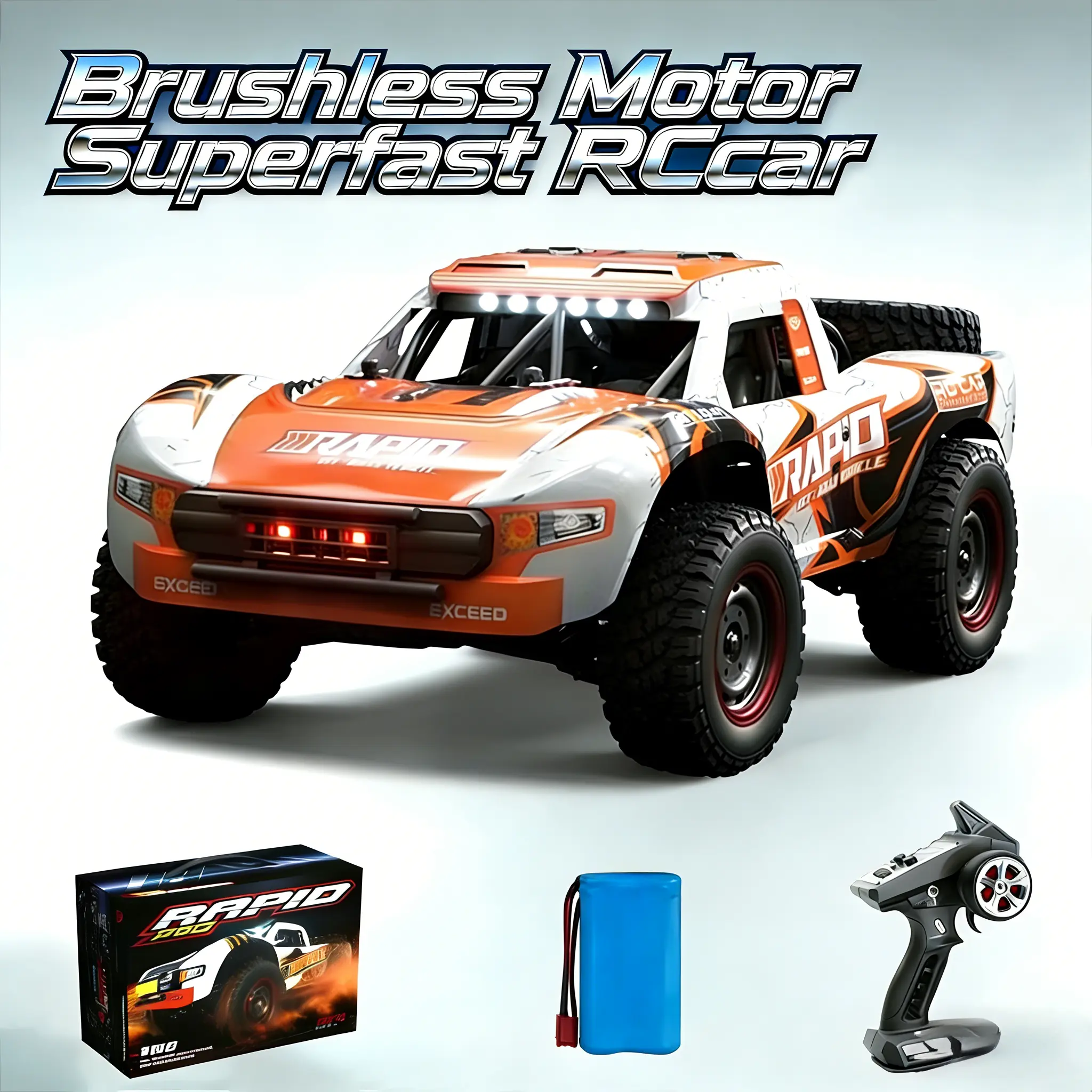 HST Brushless Motor Remote Controlled Off-road Toy Car  70+KPH 4WD Highspeed rc-upgrades Double Car Shell Competitive Brushless Motor RC Cars for Adults