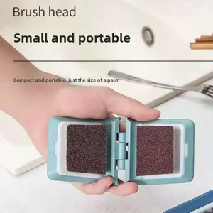 Heavy Duty Multifunctional Kitchen Brush | Foldable U-shaped Double-sided Cleaner | With Abrasive Scouring Pad For Pot Dish Knife | For Home Restaurant Commercial Use | Durable Cutlery Cleaning Gadget
