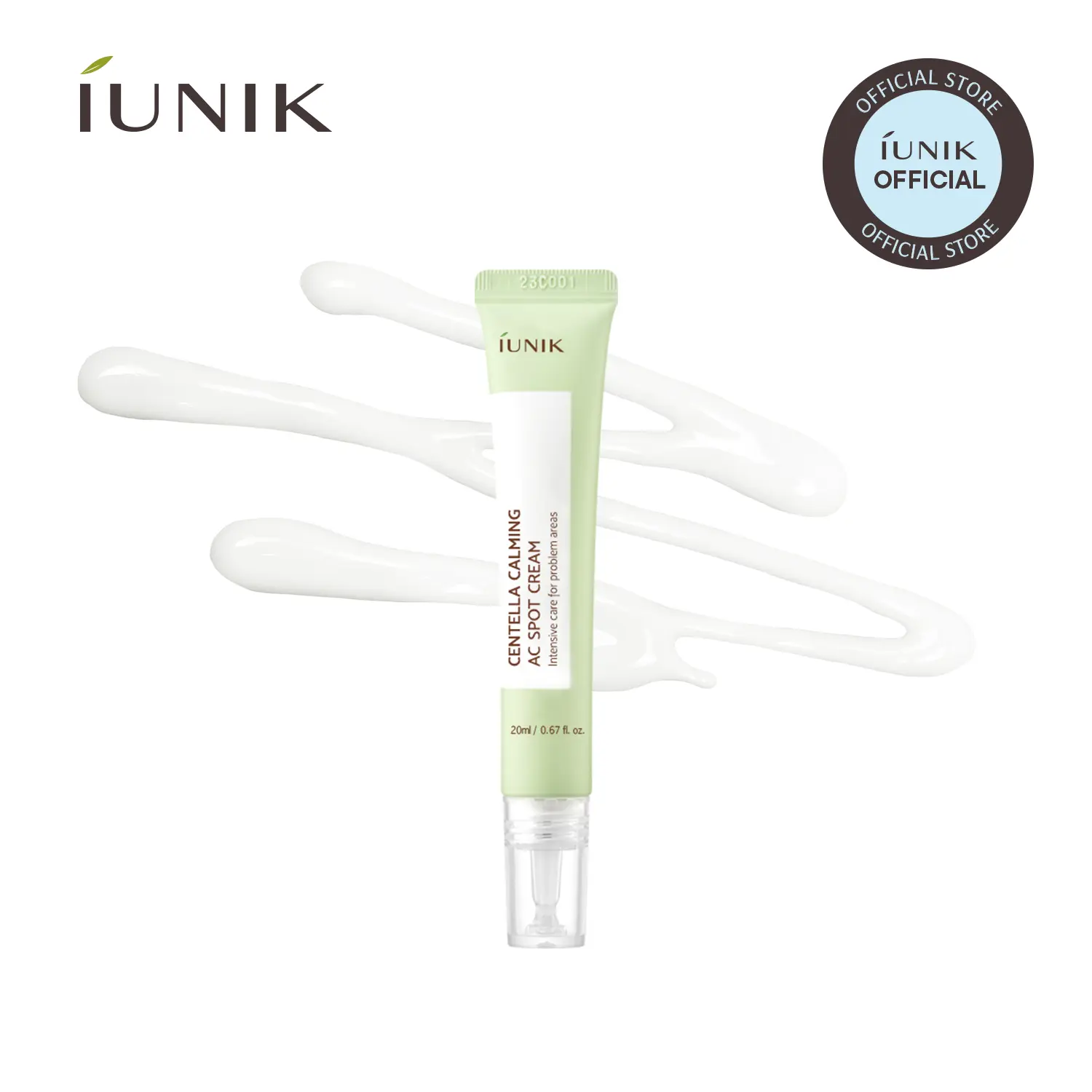 [IUNIK Official] Centella Calming AC Spot Cream – Centella Asiatica, Tea Tree, Totarol & Salicylic Acid Spot Treatment for Acne-Prone, Sensitive Skin, Lightweight Gel for Breakouts & Redness, 15ml, Korean Skincare K-Beauty