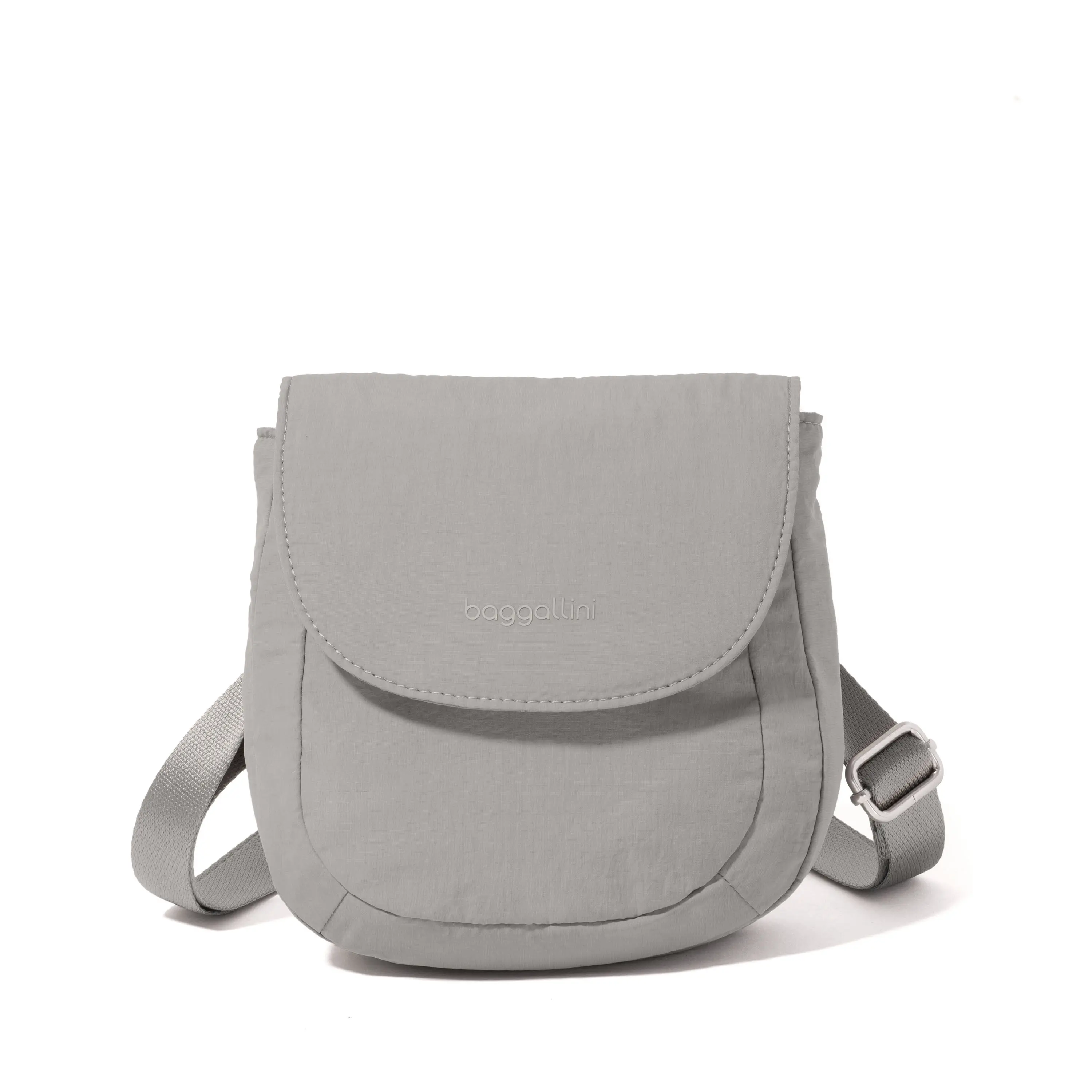 baggallini Women's Chic, Lightweight, Minimalist Swift Flap Mini Crossbody Handbag