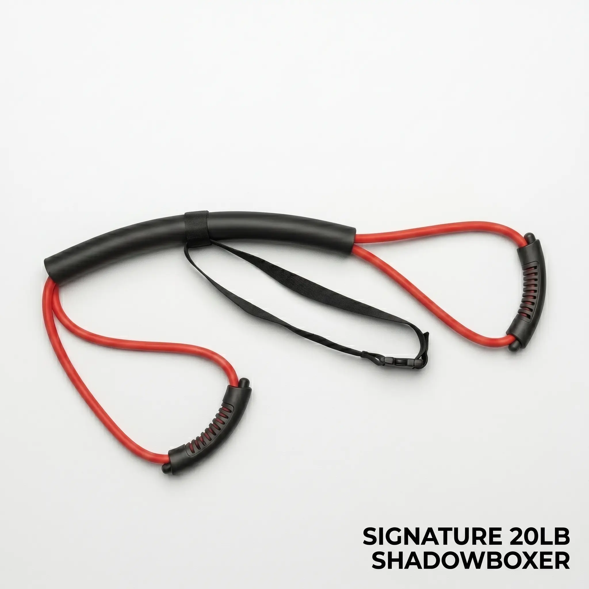 Shadowboxing Resistance Band System, 20LB Tubular Rubber Workout Bands with an Adjustable Nylon Strap and Anti-Slip Handles for Punching, Boxing, and Muscle Training, Muscle Training Band