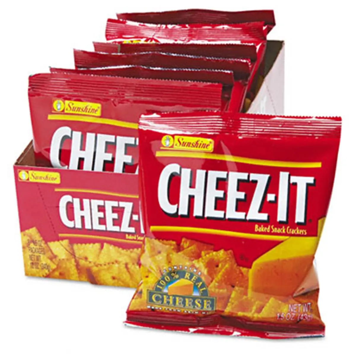 Keebler Cheese Crackers, 1.5oz Single-Serving Snack Pack, 8 Packs per Box