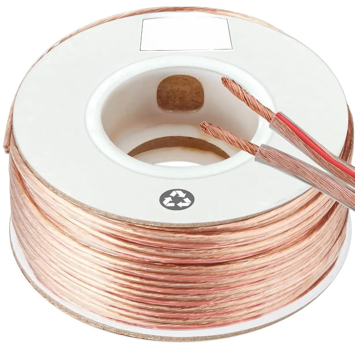 100ft 16-Gauge Audio Stereo Speaker Wire , 100 , 30.48 Meters, 2 Conductor, Polarity Marked, Flexible Clear PVC, CCA, Home Theater, HiFi, Surround or Auto Amps