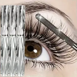 Steel Tube Lengthening Mascara - Waterproof Mascara with Spiral Brush Special Spiral Brush Head, Easy Application for Beginners, Easy to Apply, Long-Lasting Volumizing Waterproof Eyelash Mascara, Plump Tubing Mascara